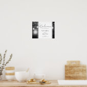 Rustic Boho Wood Wedding Welcome Sign Poster (Keuken)