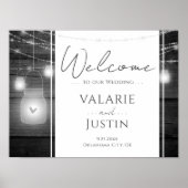 Rustic Boho Wood Wedding Welcome Sign Poster (Voorkant)