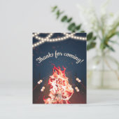 Rustic Bonfire en Marshmallow Dank u Briefkaart (Staand voorkant)