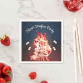 Rustic Bonfire en Marshmallows Paper Napkin Servet (Insitu)
