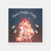 Rustic Bonfire en Marshmallows Paper Napkin Servet (Voorkant)