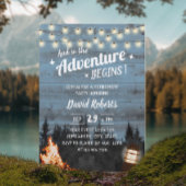 Rustic Bonfire Lantern Dusty Blue Barn Retirement Kaart