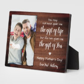 Rustic BONUS DAD Poem Custom Photo Vaderdag Fotoplaat (Zijkant)