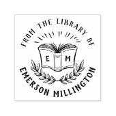 Rustic Book & Branch Sketch | Uit de bibliotheek v Zelfinktende Stempel (Design)