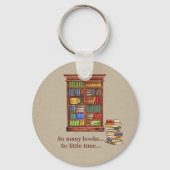 Rustic Book Lover Sleutelhanger | bewerkbare tekst (Voorkant)