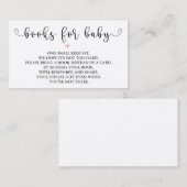 Rustic Books-aanvraag | Baby shower invoegen Informatiekaartje (Voorkant / Achterkant)
