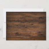 Rustic Boot Country Bridal Western Baby shower Kaart (Achterkant)