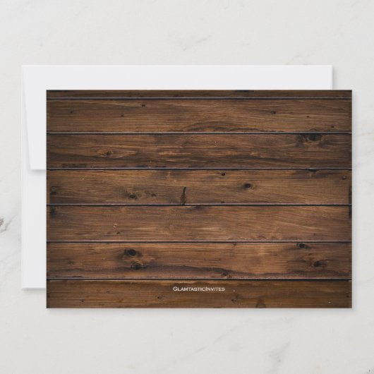 Rustic Boot Country Bridal Western Baby shower Kaart (Achterkant)