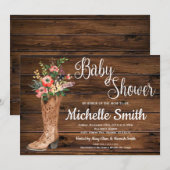 Rustic Boot Country Bridal Western Baby shower Kaart (Voorkant / Achterkant)
