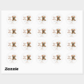 Rustic Boots and Bubbly Western Bridal Shower Ronde Sticker (Vel)