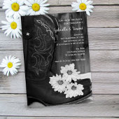 Rustic Boots and Daisies Western Engagement Party Kaart