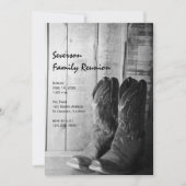 Rustic Boots Country Family Reunion Kaart (Voorkant)