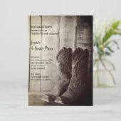 Rustic Boots Country Junior / Senior Prom Kaart (Staand voorkant)