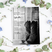 Rustic Boots Country Western Baby shower Kaart