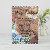 RUSTIC BOOTS COWBOY BRUILOFT UITNODIGING KAART (Staand voorkant)