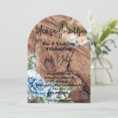 RUSTIC BOOTS COWBOY BRUILOFT UITNODIGING KAART (Staand voorkant)