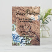RUSTIC BOOTS COWBOY BRUILOFT UITNODIGING KAART (Staand voorkant)