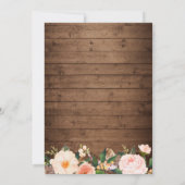 Rustic Boots Cowboy Cowgirl Floral Lights Wedding Kaart (Achterkant)