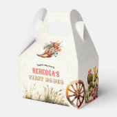 Rustic Boots Cowgirl 1st Rodeo Birthday Favor Box Bedankdoosjes (Achterkant)