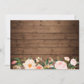 Rustic Boots Floral String Lights Vrijgezellenfees Kaart (Achterkant)