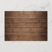 Rustic Boots Floral String Lights Wedding Details Informatiekaartje (Achterkant)