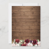 Rustic Boots Red Roses Floral Gradual Party Kaart (Achterkant)