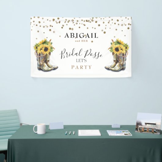 Rustic Boots Sunflower Bachelorette Banner (Beurs)