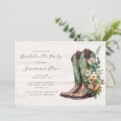 Rustic Boots vrijgezellenfeest Kaart (Staand voorkant)