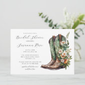 Rustic Boots Vrijgezellenfeest Kaart (Staand voorkant)