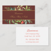 Rustic Border Framed Floral Visitekaartje (Voorkant / Achterkant)