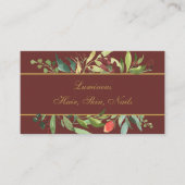 Rustic Border Framed Floral Visitekaartje (Voorkant)