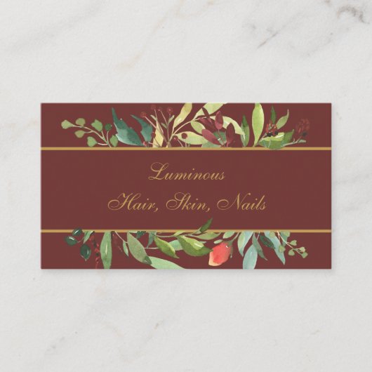 Rustic Border Framed Floral Visitekaartje (Voorkant)