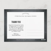 Rustic Border Wedding Bedankt Card - Krijtbord Briefkaart (Achterkant)