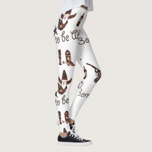 Rustic Born to be Wild Cowboy Leggings