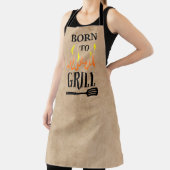 Rustic Born to Grill Tan Black Grill BBQ Flame Schort (Insitu)