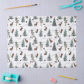 Rustic bos bos herten / bok Kerstmis Tissuepapier (Craft)