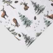 Rustic bos bos herten / bok Kerstmis Tissuepapier (Detail)