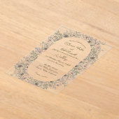 Rustic Botanical Acrylic Wedding Invitation Acryl Uitnodigingen (Laagn)