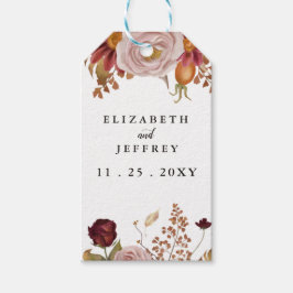 Rustic Botanical Autumn Fall Wedding Cadeaulabel