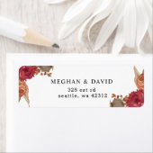 Rustic Botanical Autumn Fall Wedding Etiket (Insitu)