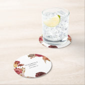 Rustic Botanical Autumn Fall Wedding Ronde Kartonnen Onderzetter (Insitu)