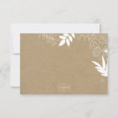 Rustic Botanical Backyard Wedding RSVP Kaartje (Achterkant)