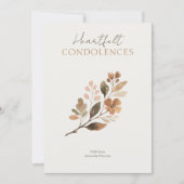 Rustic Botanical Brown Tones Branch Sympathy (Voorkant)