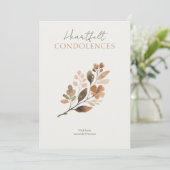Rustic Botanical Brown Tones Branch Sympathy (Staand voorkant)