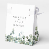 Rustic Botanical Eucalyptus Greenery Wedding Bedankdoosjes (Achterkant)