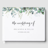 Rustic Botanical Eucalyptus Greenery Wedding Gastenboek (Voorkant)