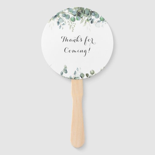 Rustic Botanical Eucalyptus Greenery Wedding Handwaaier (Achterkant)
