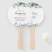 Rustic Botanical Eucalyptus Greenery Wedding Handwaaier (Voorkant en achterkant)