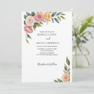 Rustic Botanical Eucalyptus Greenery Wedding  Kaart