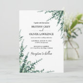 Rustic Botanical Eucalyptus Greenery Wedding Kaart (Staand voorkant)